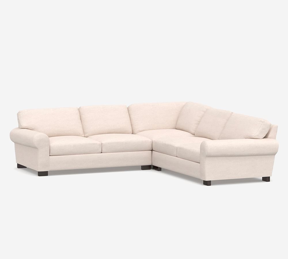 Turner Roll Arm 3-Piece L-Shaped Sectional