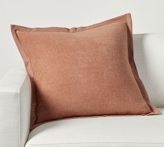 Terracotta and Oatmeal Sofa Pillow Pairing