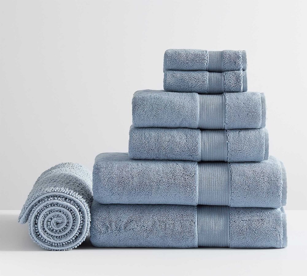 Classic Organic Towel Bundle With Bath Mat - Set of 7