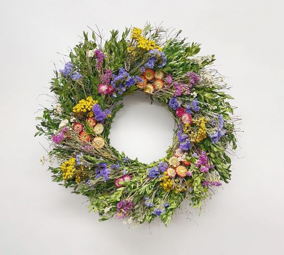 Hanging Bouquet Door Wreath For Under $50/How To Style For The