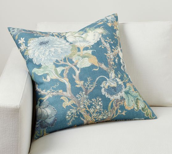 Pottery barn blue throw sales pillows