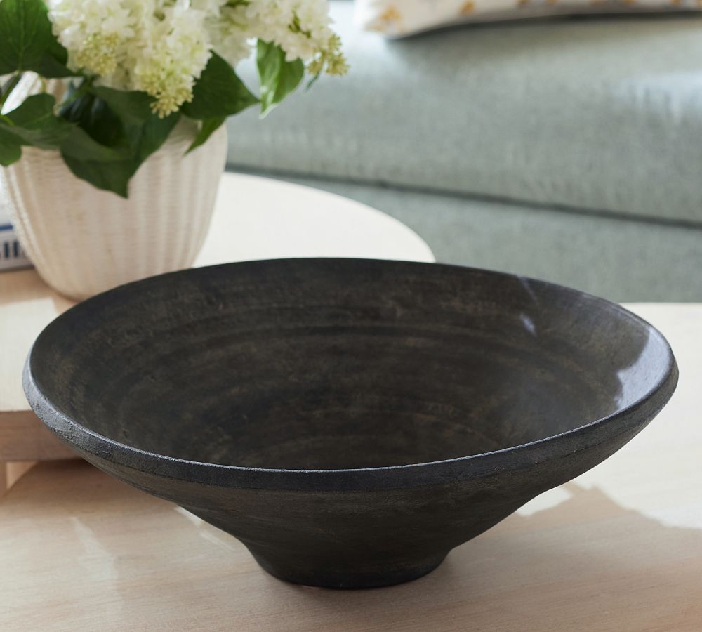 Faux-stone decorative bowl