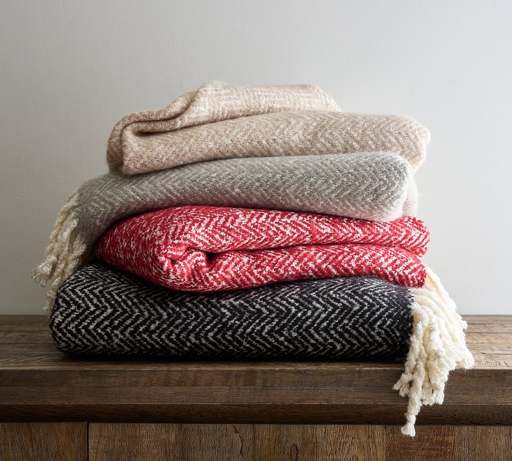 Herringbone best sale wool throw