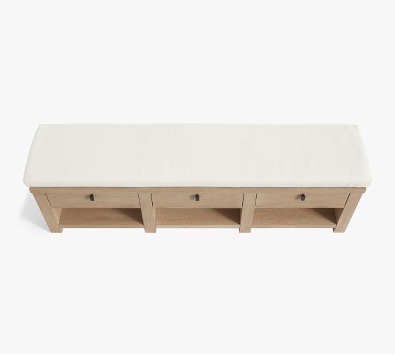 Wade Bench Cushion #potterybarn  Bench with shoe storage, Entryway  furniture, Entryway bench storage