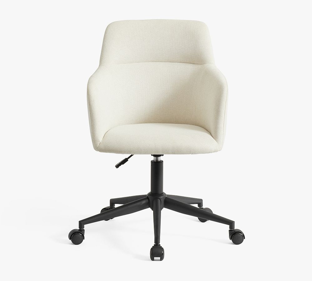 Asher Upholstered Swivel Desk Chair | Pottery Barn