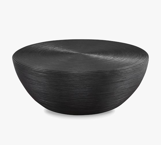 MJ Round Rattan Coffee Table Pottery Barn