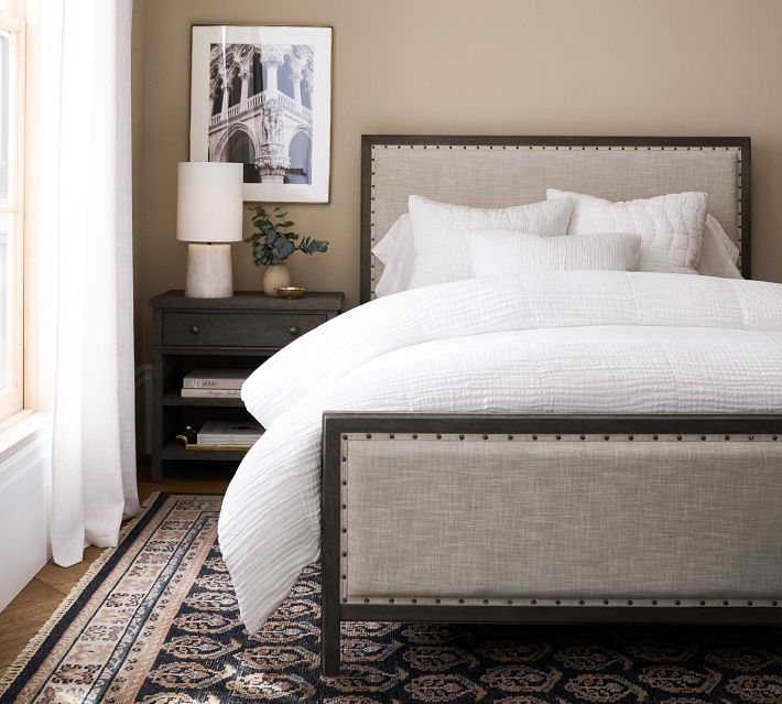 Restoration hardware store upholstered headboard