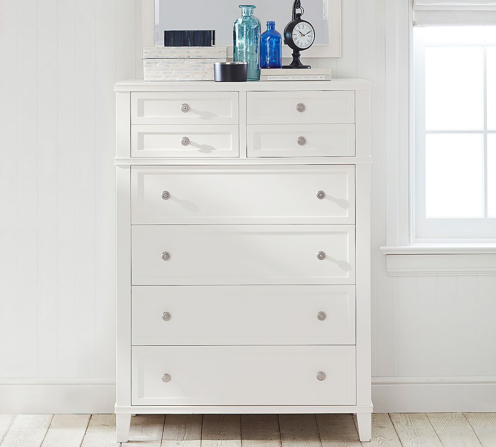 White Dresser, Storage Cabinet Bins, Tall Drawer, Closet Organizer