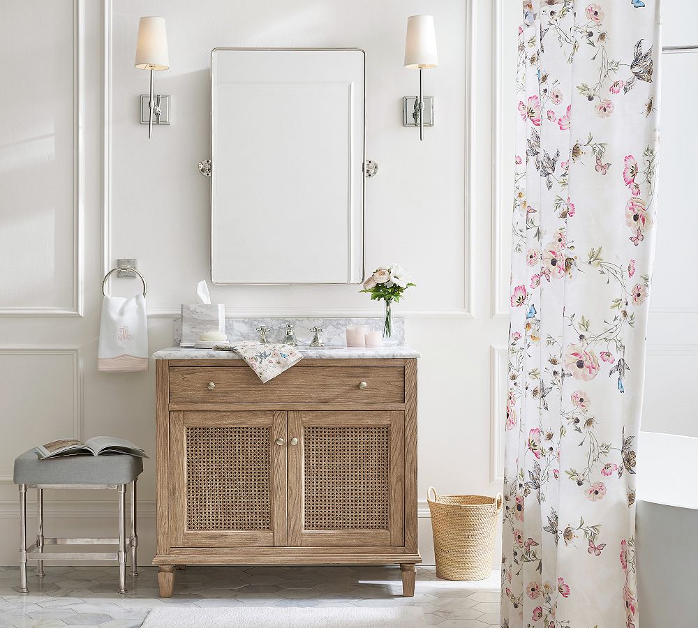 30 Bathroom Vanity With White Ceramic Basin And Adjustable Open