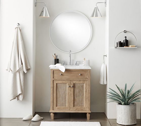 36in Onyx Black And Brass Single Sink Bathroom Vanity