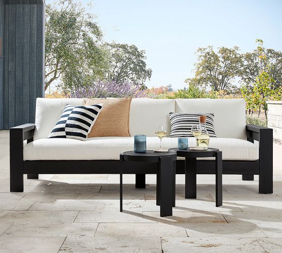Malibu Metal Grand Outdoor Sofa (97") Pottery Barn