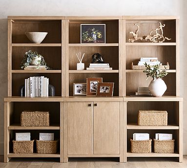 Modern Farmhouse 102” Shelf with Mixed Cabinets | Pottery Barn