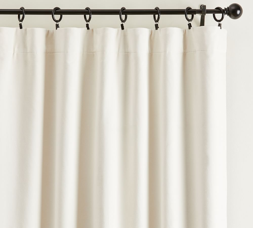 Velvet Twill Blackout Curtain | Pottery Barn