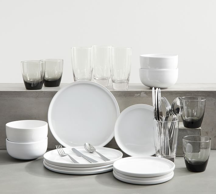 Fynn Black and White Dinnerware Set | CB2