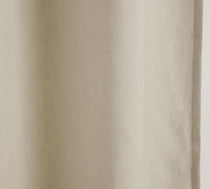 RHAFAYRE Set of 2 Khaki Sheer Curtains in Linen Effect - Eyelet