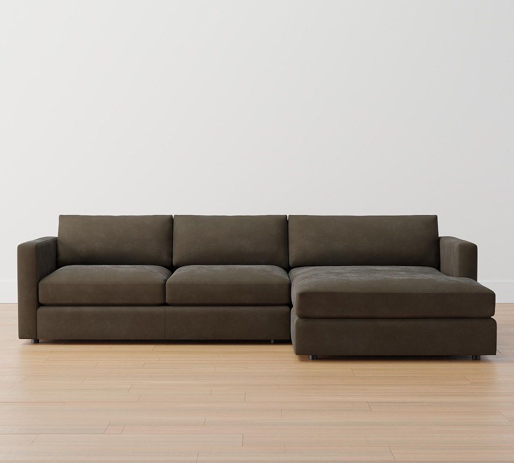 Double wide outlet chaise sectional