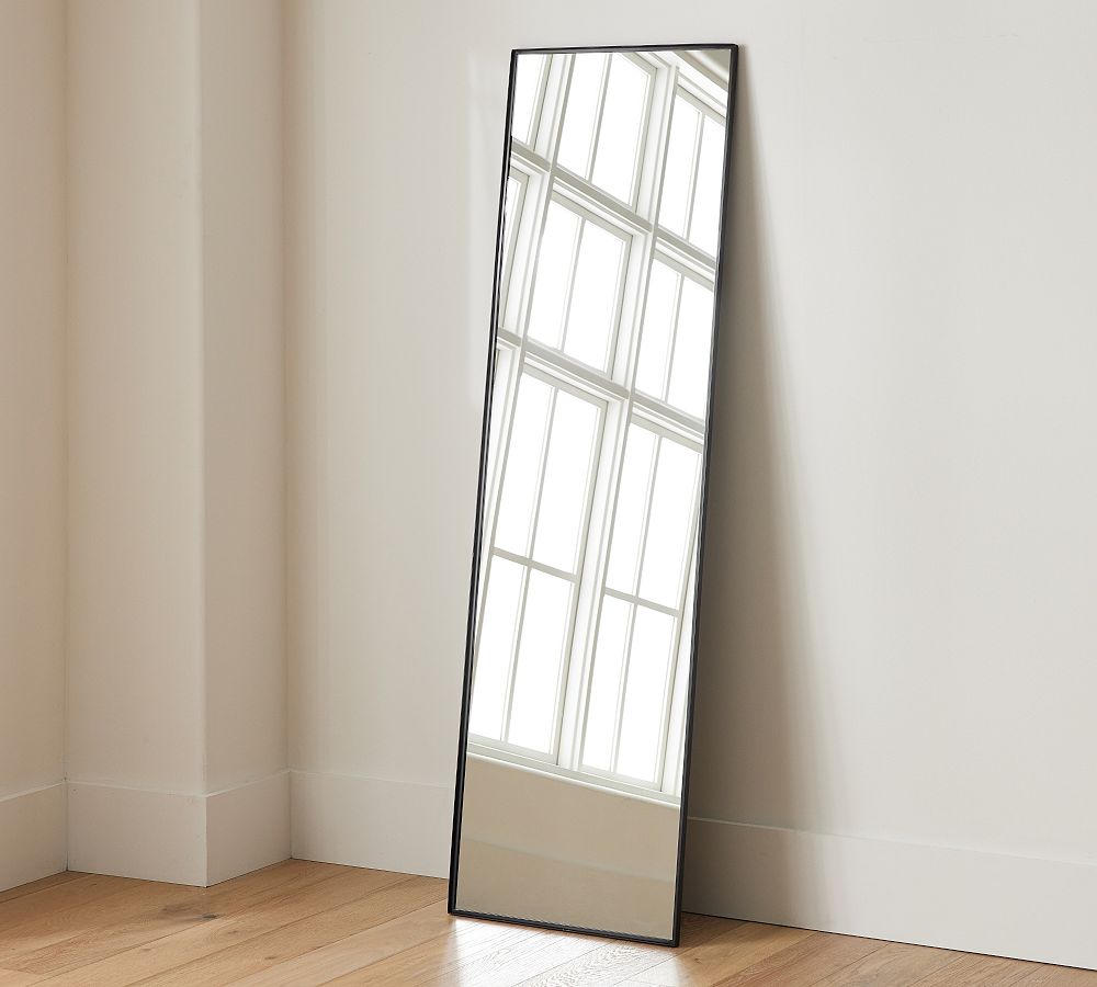 Marlena Antique Glass Frame Floor Mirror