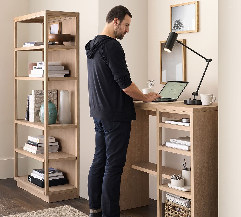 Standing Desk with Book Shelf