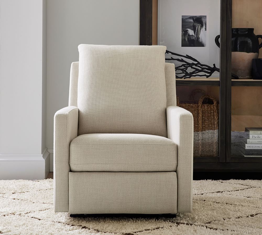 Ayden Square Arm Upholstered Swivel Recliner