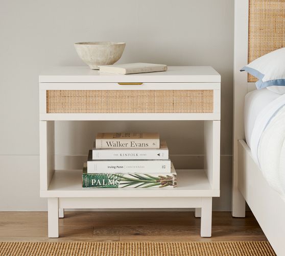 White deals beadboard nightstand