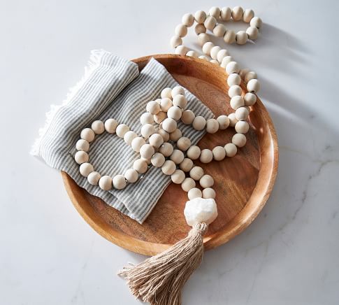 Wooden Bead Garland, Decorative Objects