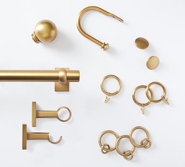 Standard Brass Curtain Hardware Collection