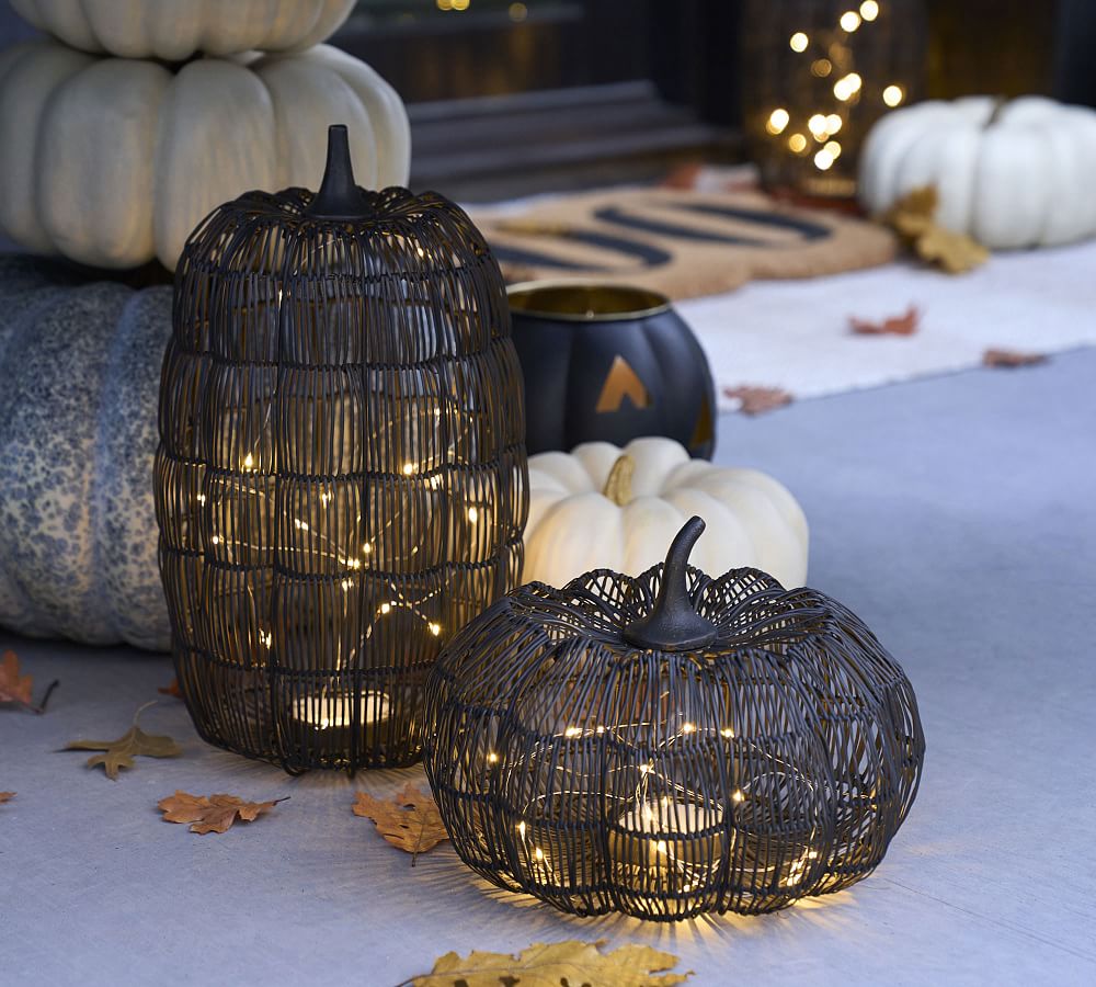 LED Lantern Black/Gold - Hearth & Hand with Magnolia