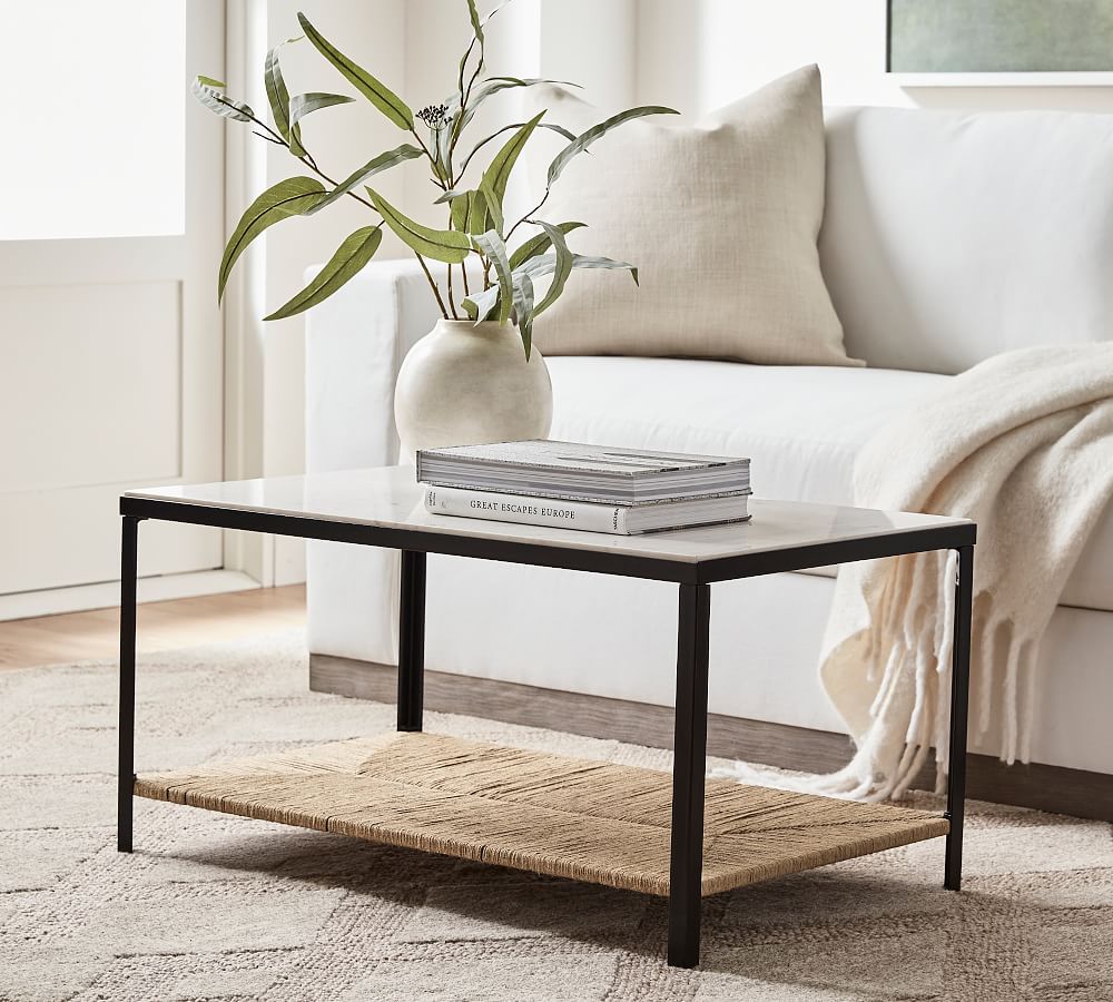 Theo Rectangular Marble Coffee Table (36") | Pottery Barn