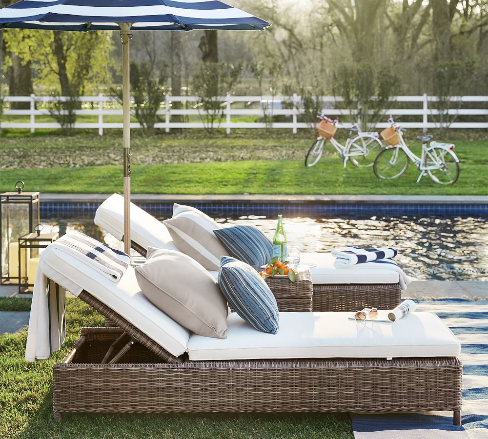 Pottery barn outdoor outlet chaise cushions