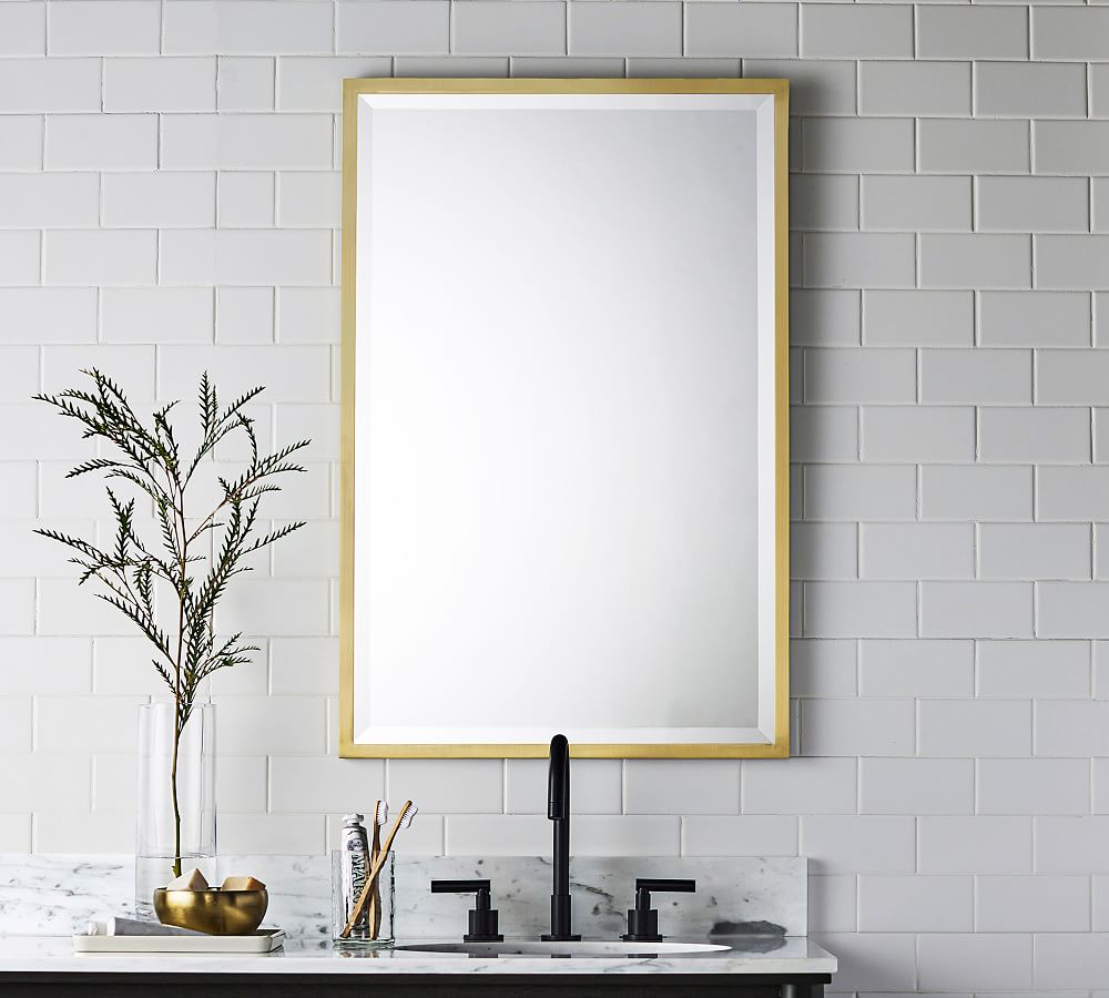Open Box: Kensington Rectangular Mirror with French Cleat Mount