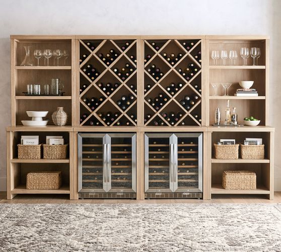 Modern Farmhouse 136" Grand Wine Storage Pottery Barn