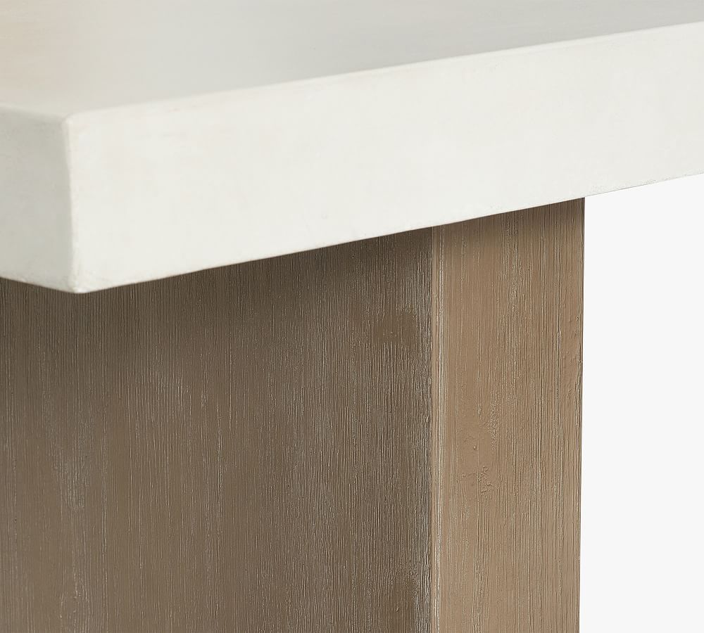 Pomona Concrete & Rectangular Outdoor Dining Table Pottery Barn