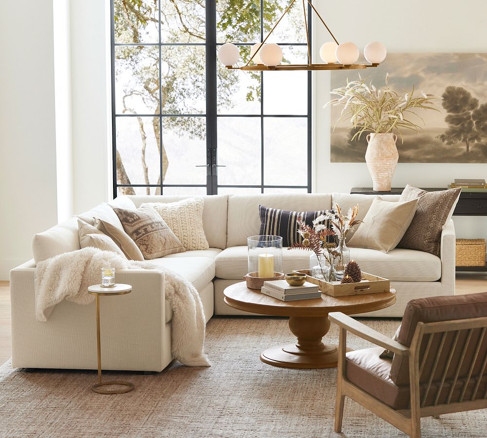 Union Upholstered 3Piece LSectional Pottery Barn