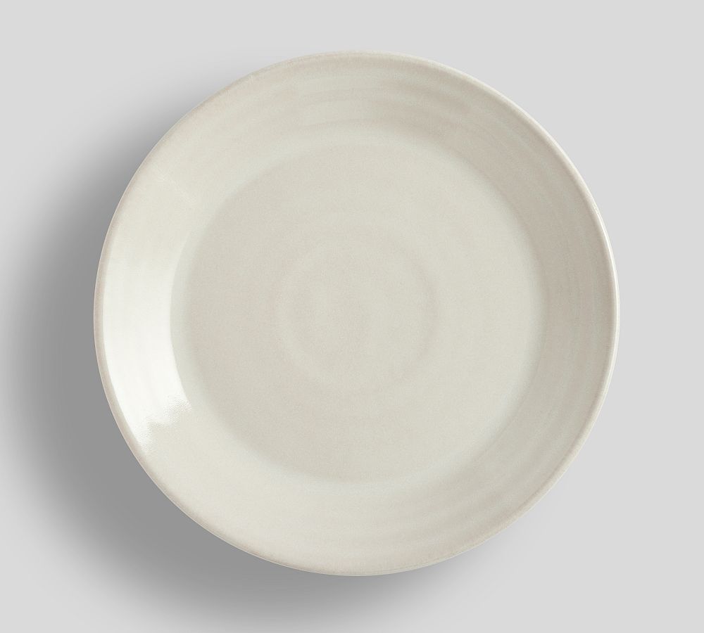 Larkin Reactive Glaze Stoneware Salad Plates (Glossy True White)