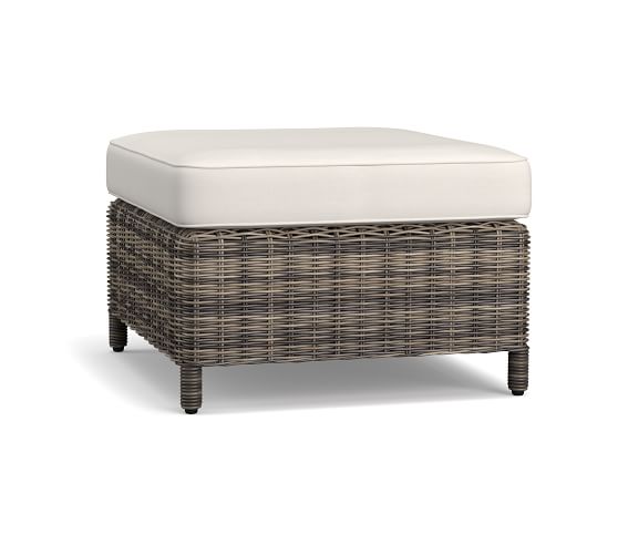 Wicker Ottoman | Pottery Barn