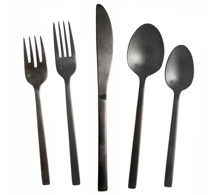 Fortessa 20-Piece Lucca Black Flatware Set