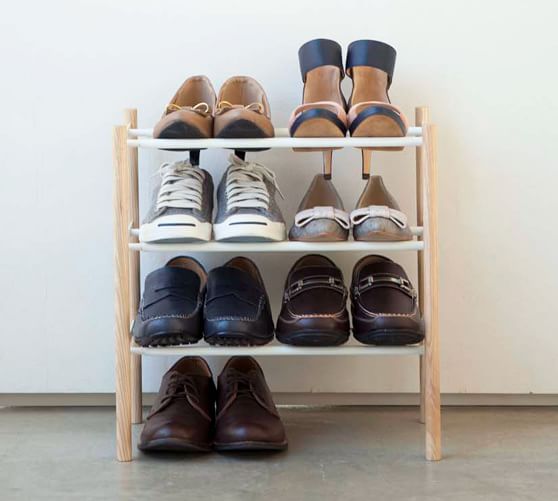 Entryway Coat Rack With Shoe Storage Combo Shopperplus