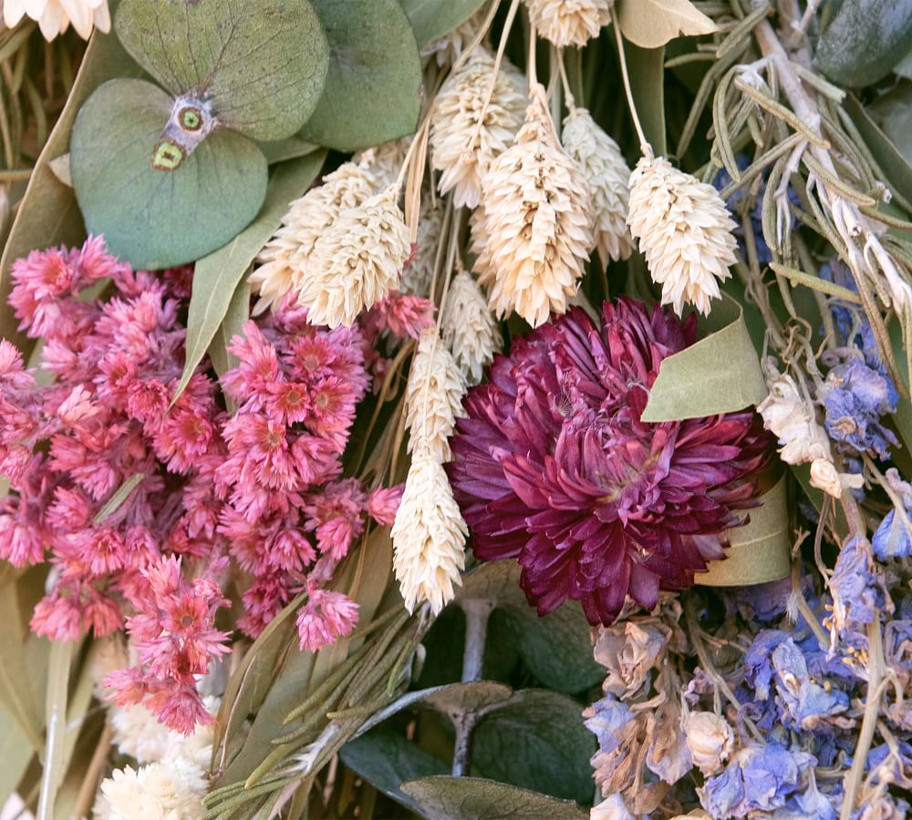 Dried Eucalyptus Wildflower Wreath