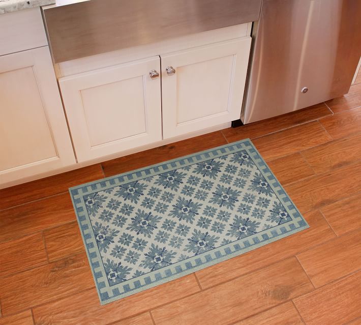 OPLJ Pebble Wood Grain Kitchen Mat Water-absorbable Non-Slip Washable  Kitchen Carpet Door Mat Home Decor Floor Mat Carpet A14 40x120cm
