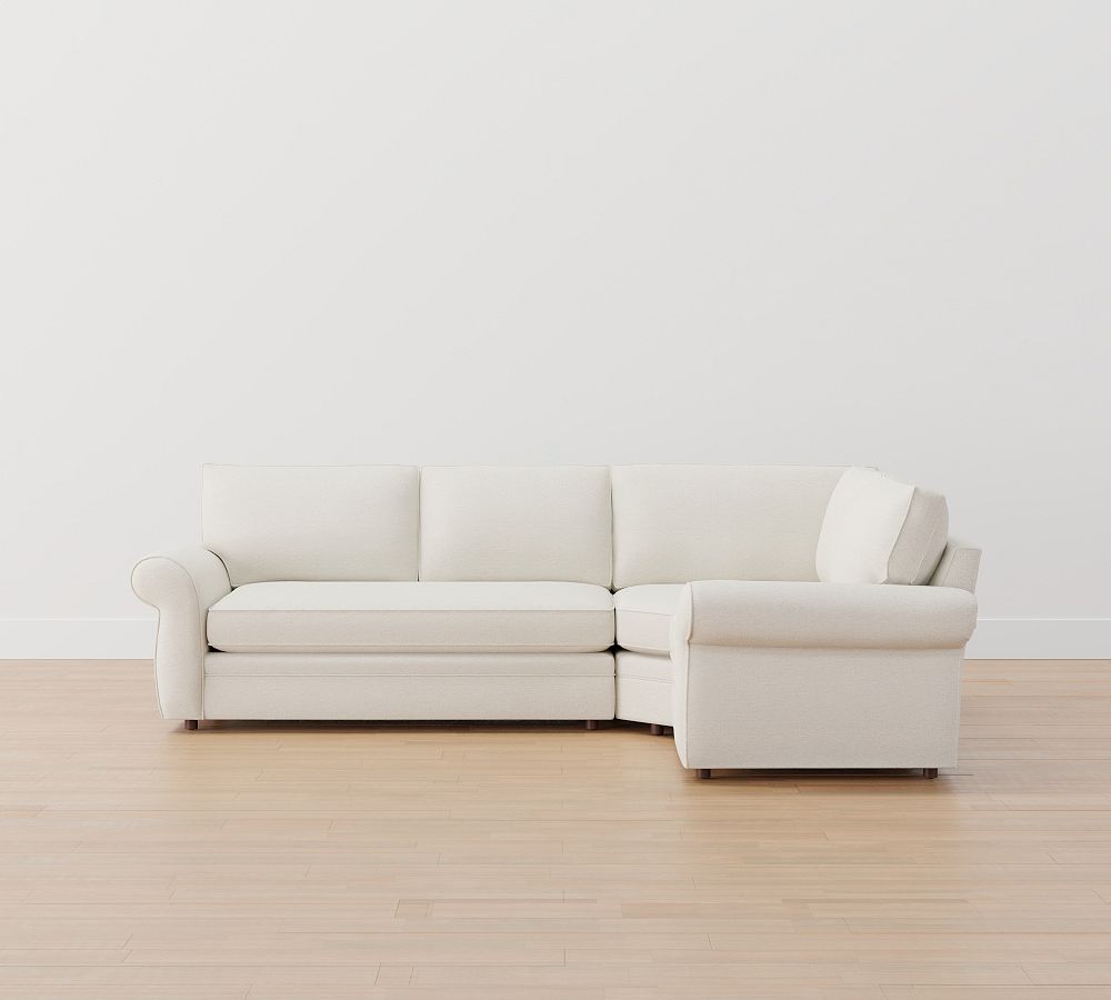 Pearce Roll Arm 3-Piece Wedge Sectional