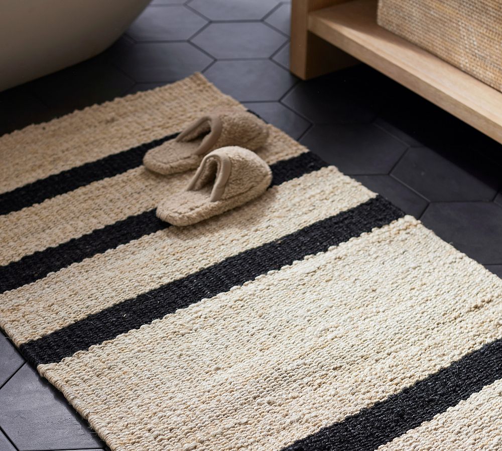Danton Striped Jute Rug Pottery Barn