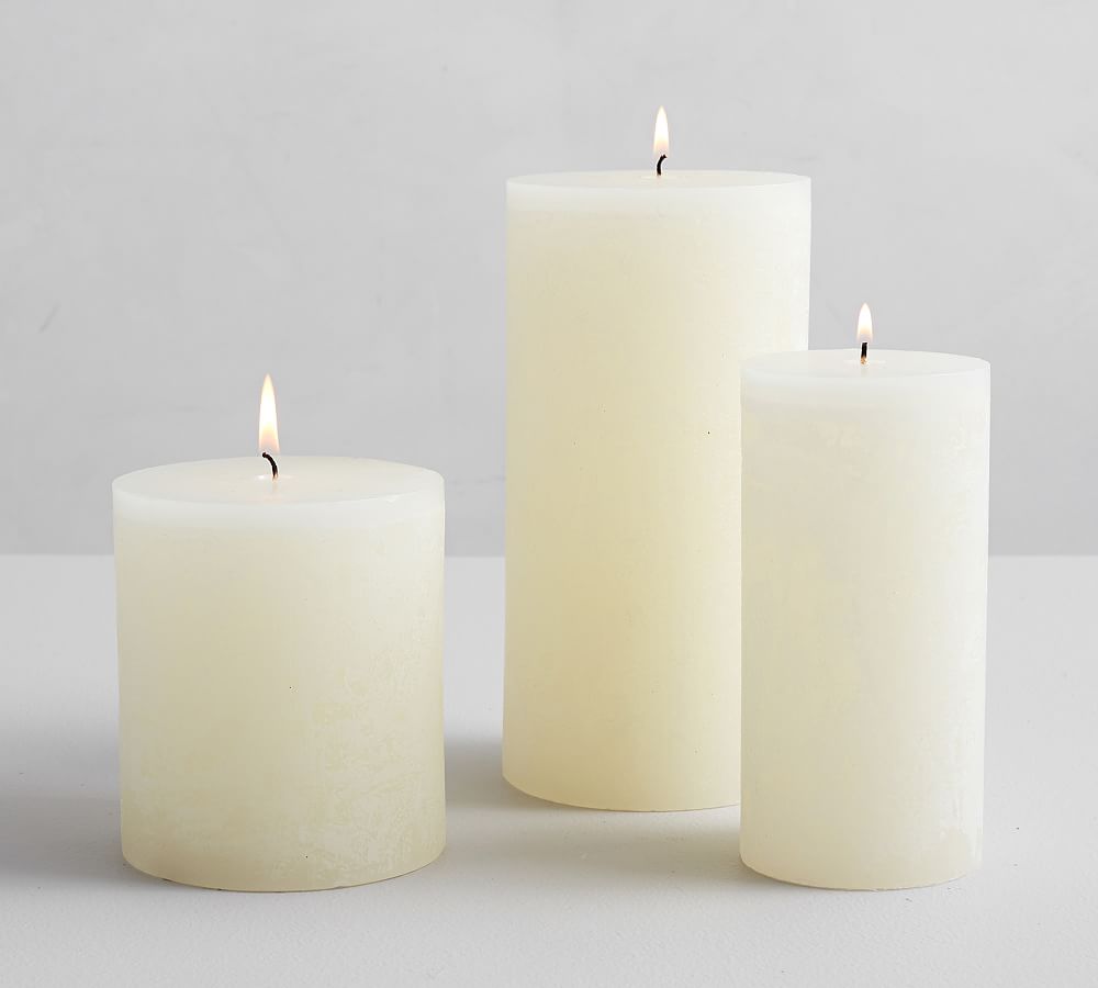Scented Timber Pillar Candle - Paperwhite