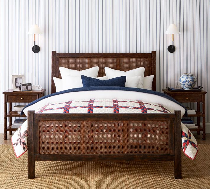 Pottery Barn Sausalito Cane Bed