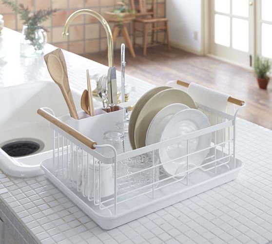 Simplehuman Kitchen Dish Drying Rack with Swivel Spout