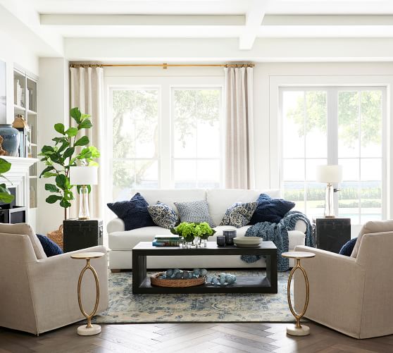 Bodhi Round Metal Accent Table | Pottery Barn