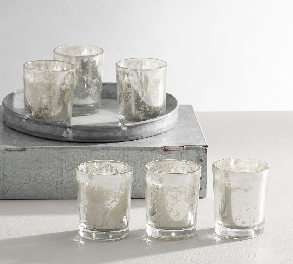 Silver Mercury Glass Votives