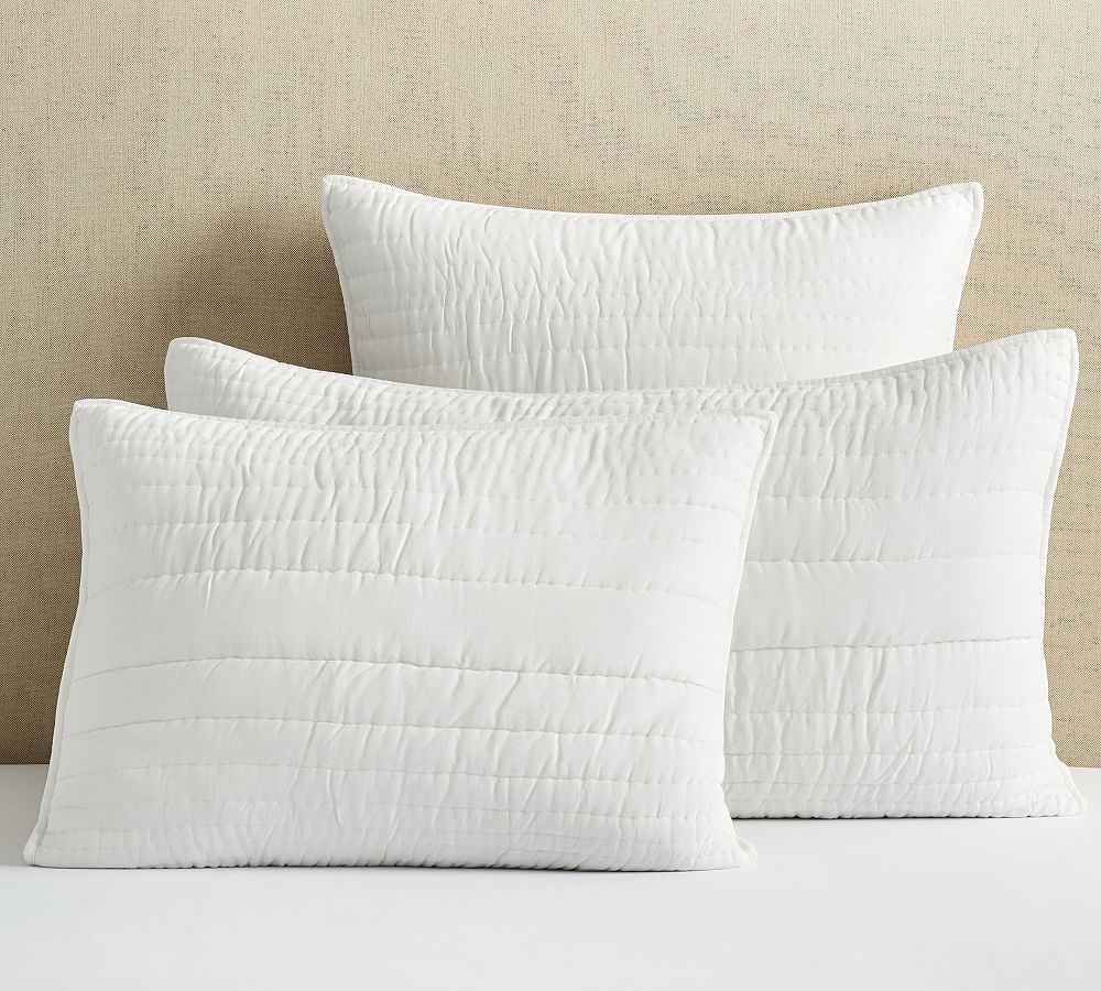 Ultra Soft Handcrafted TENCEL™ Cotton Reversible Quilted Sham Pottery