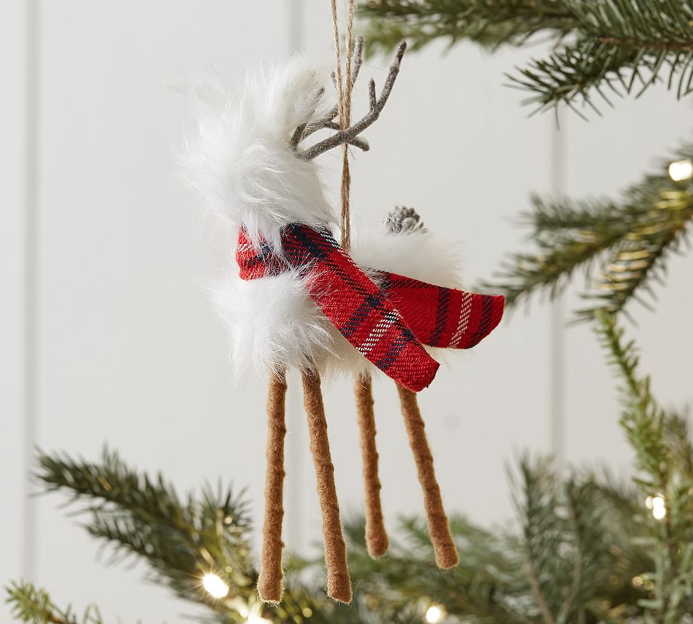 Mongolian Fur Reindeer Ornament