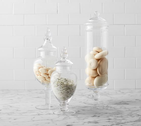 Classic Glass Bathroom Canisters