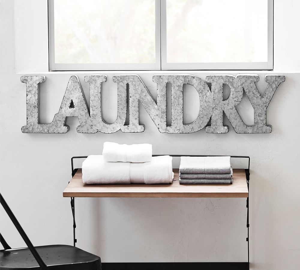 Galvanized Laundry Sign